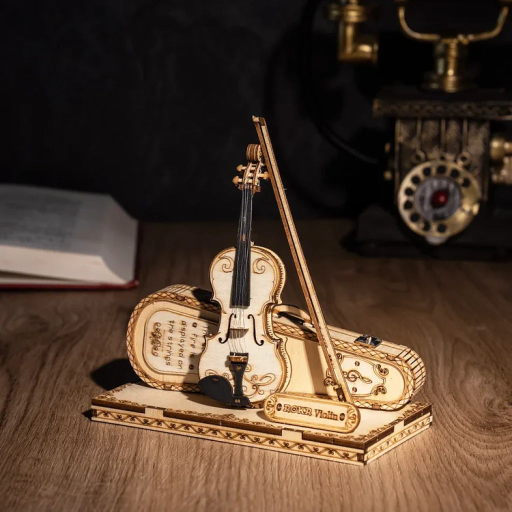 Robotime Rokr Violin Capriccio Model 3D Wooden Puzzle Tg604K Dropship