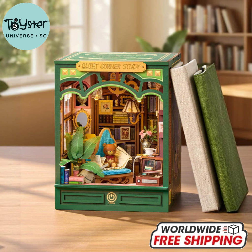 Robotime Rolife DIY Book Nook Kit - Quiet Corner Study TGE03 - Dropship