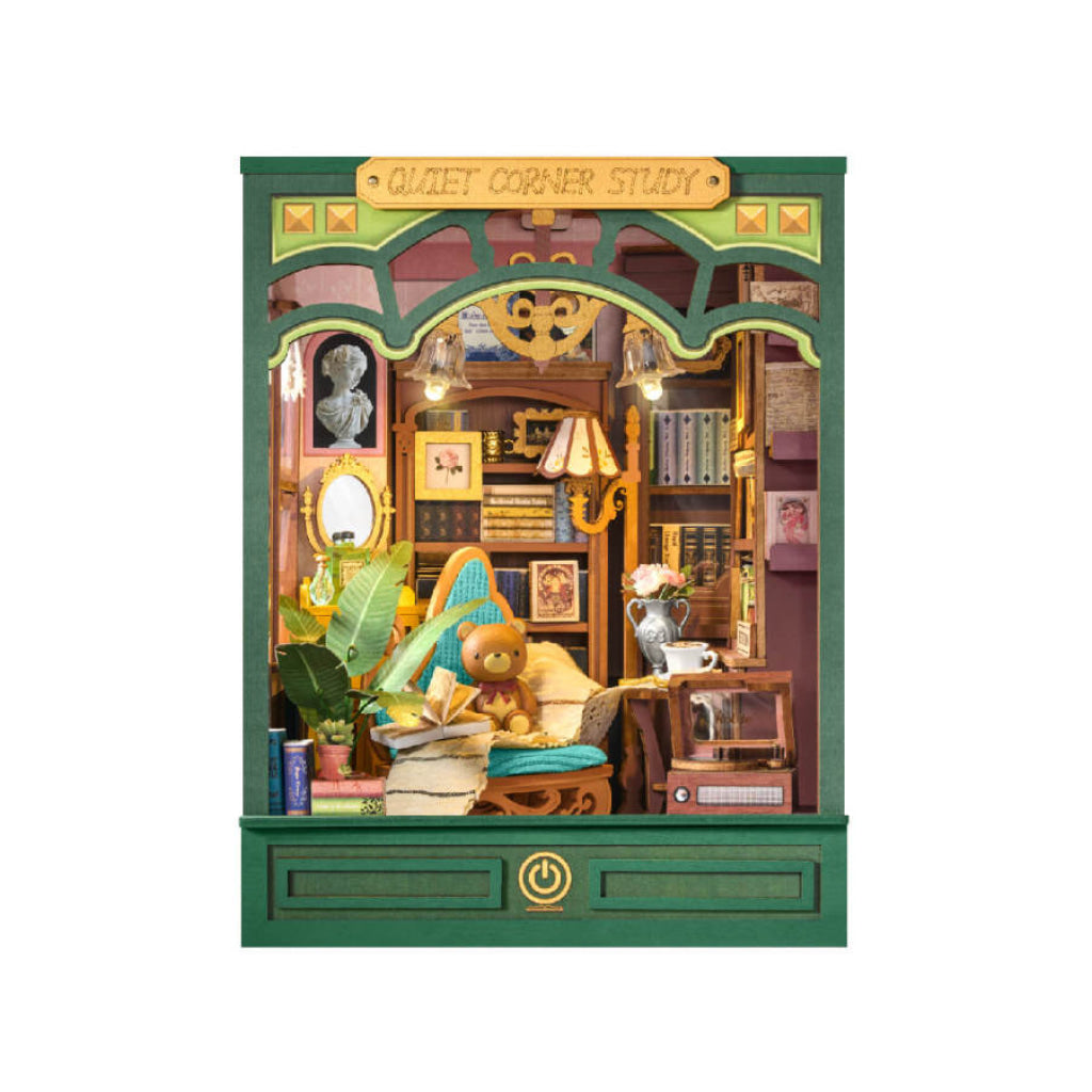 Robotime Rolife DIY Book Nook Kit - Quiet Corner Study TGE03 - Dropship