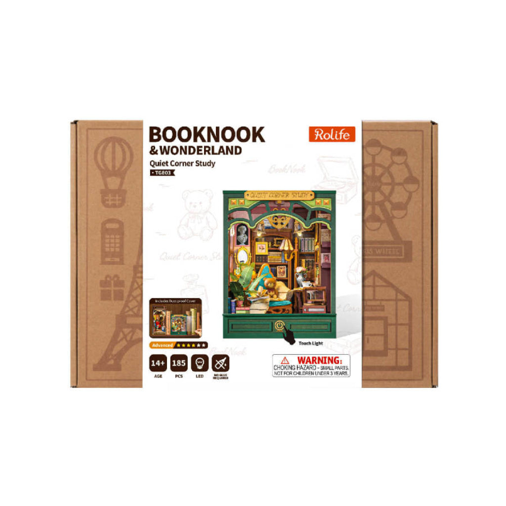Robotime Rolife DIY Book Nook Kit - Quiet Corner Study TGE03 - Dropship