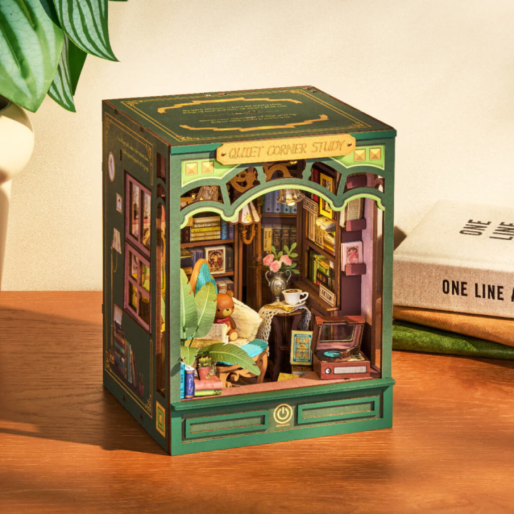 Robotime Rolife DIY Book Nook Kit - Quiet Corner Study TGE03 - Dropship