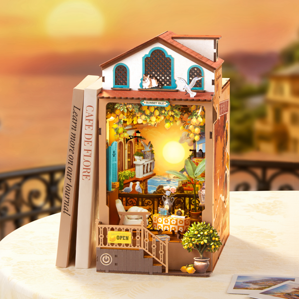 Robotime Rolife DIY Book Nook Kit - Sunset Isle TGB18 - Dropship