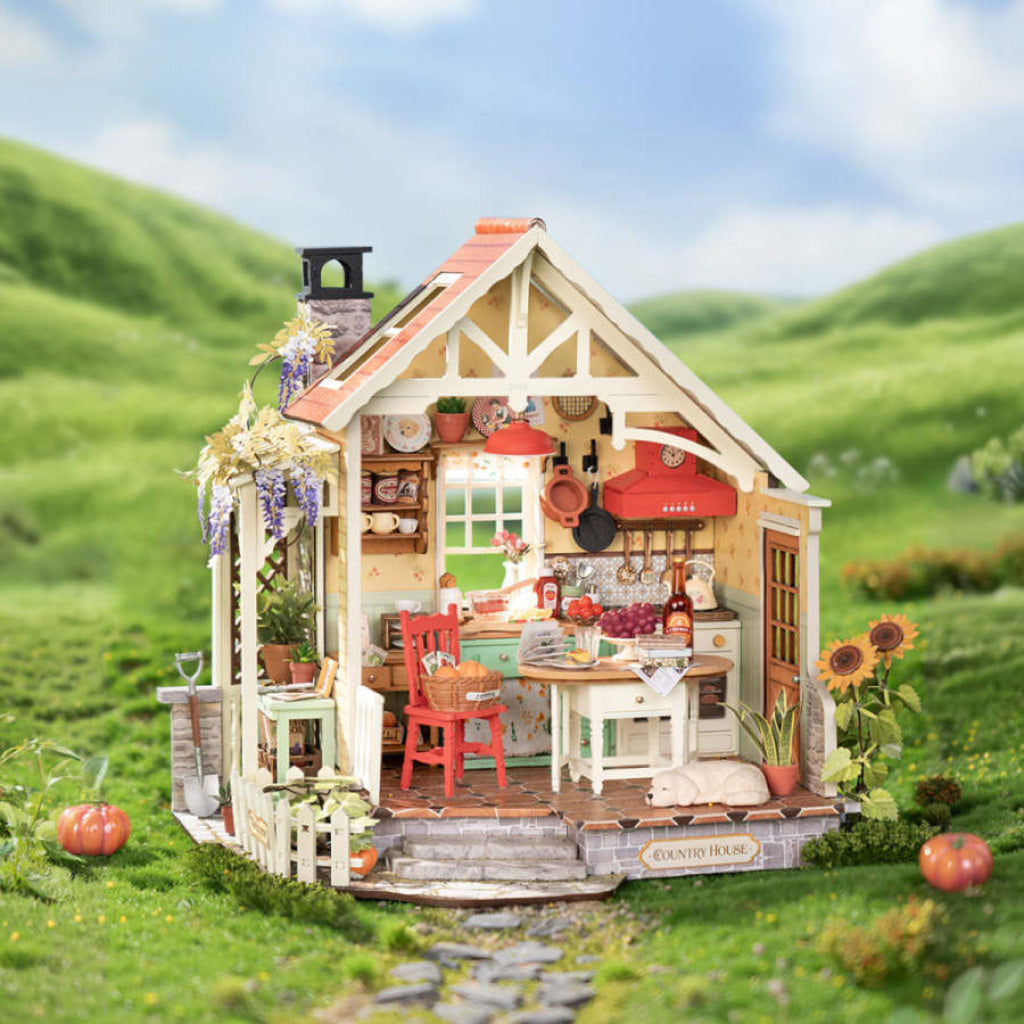 Robotime Rolife DIY Miniature House - Sunlit Farmhouse Kitchen DH101 - Dropship