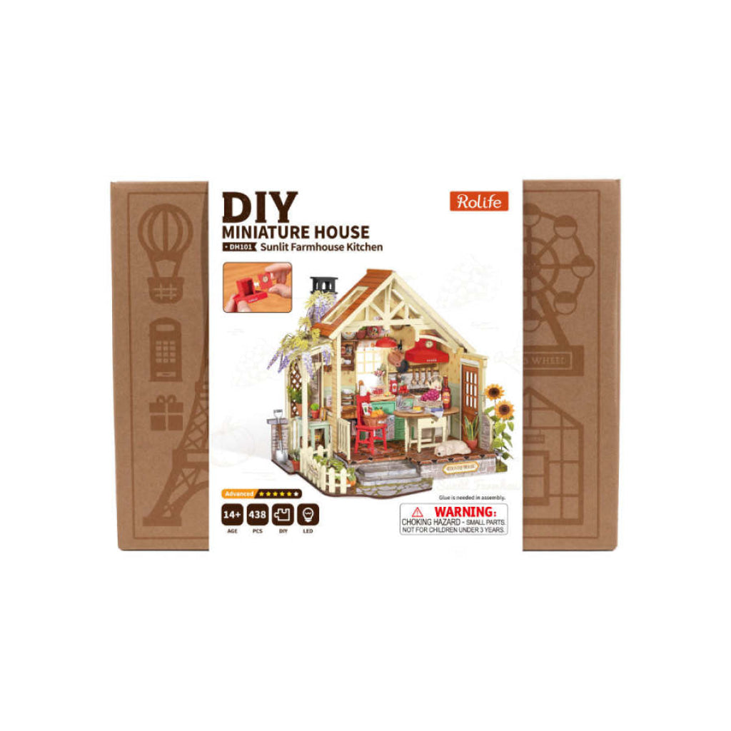 Robotime Rolife DIY Miniature House - Sunlit Farmhouse Kitchen DH101 - Dropship