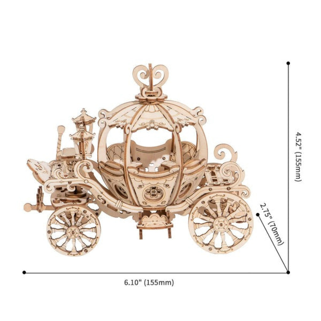 Robotime Rolife Pumpkin Carriage 3D Wooden Puzzle Tg302 Dropship