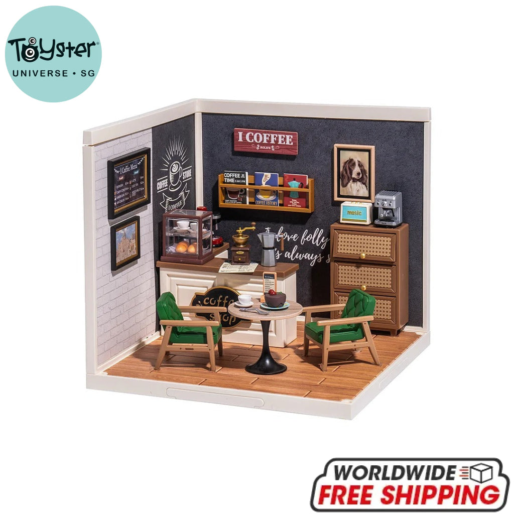 Robotime Rolife Super Creator Daily Inspiration Cafe Plastic Diy Miniature House Kit Dw001 Dropship