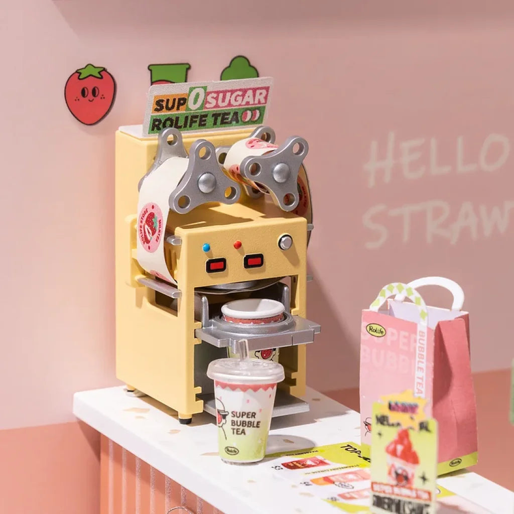 Robotime Rolife Super Creator Double Joy Bubble Tea Plastic Diy Miniature House Kit Dw006 Dropship
