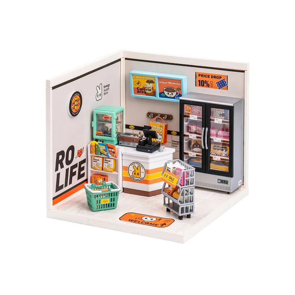 Robotime Rolife Super Creator Fruit Store Plastic Diy Miniature House Kit Dw003 Dropship