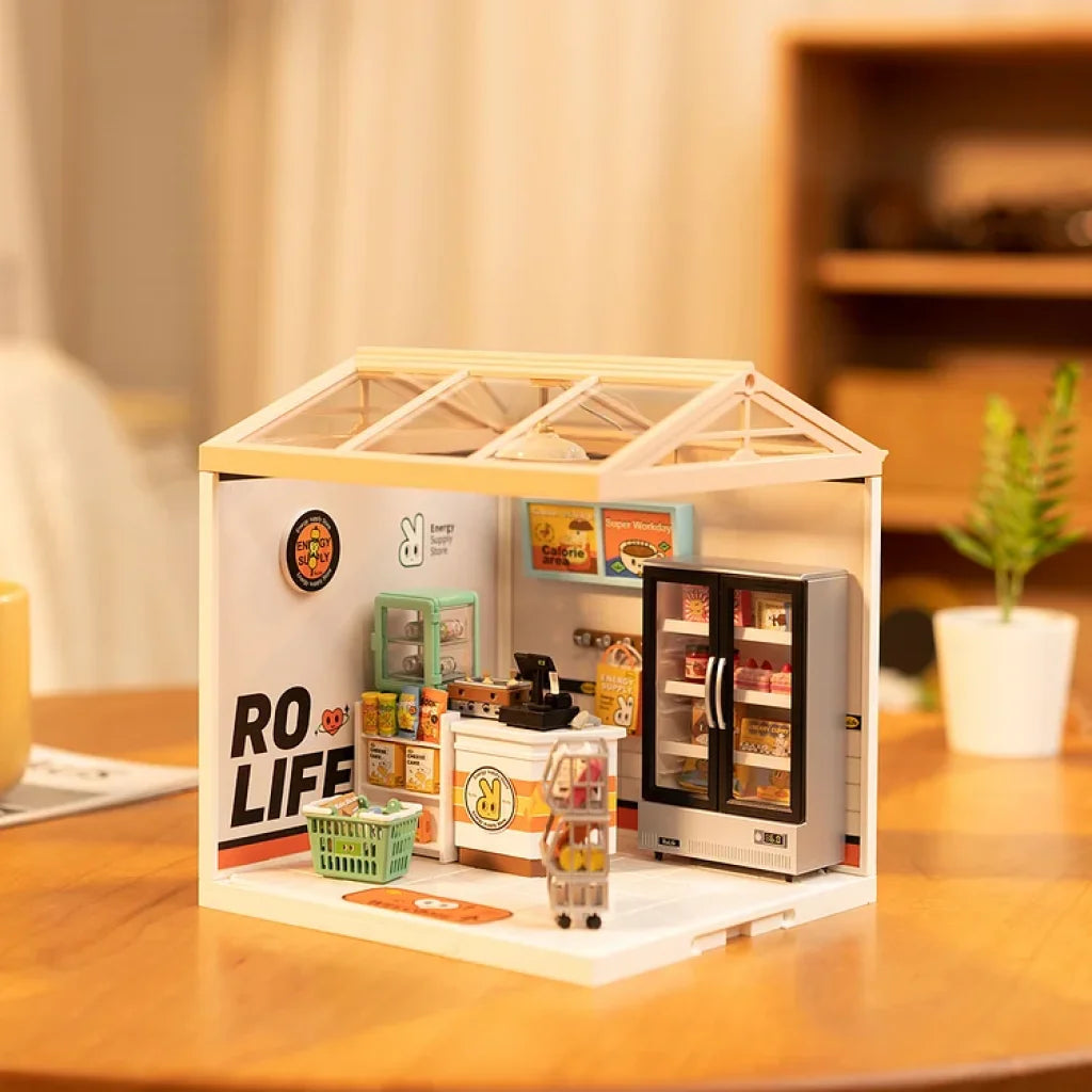 Robotime Rolife Super Creator Fruit Store Plastic Diy Miniature House Kit Dw003 Dropship