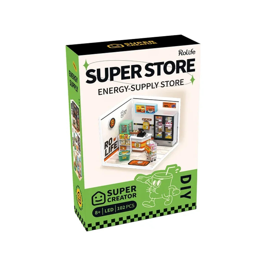 Robotime Rolife Super Creator Fruit Store Plastic Diy Miniature House Kit Dw003 Dropship