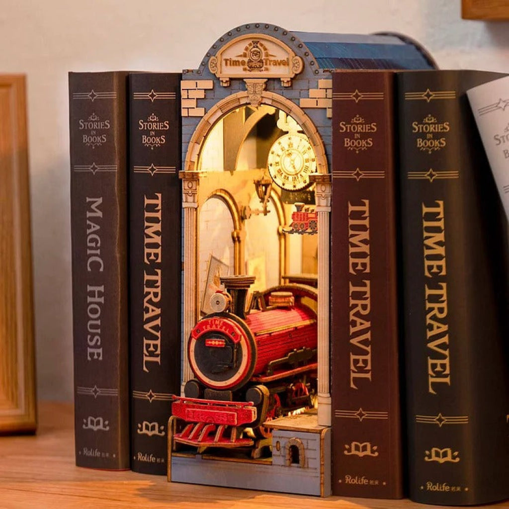Robotime Rolife Time Travel Diy Book Nook Shelf Insert Tgb04 Dropship
