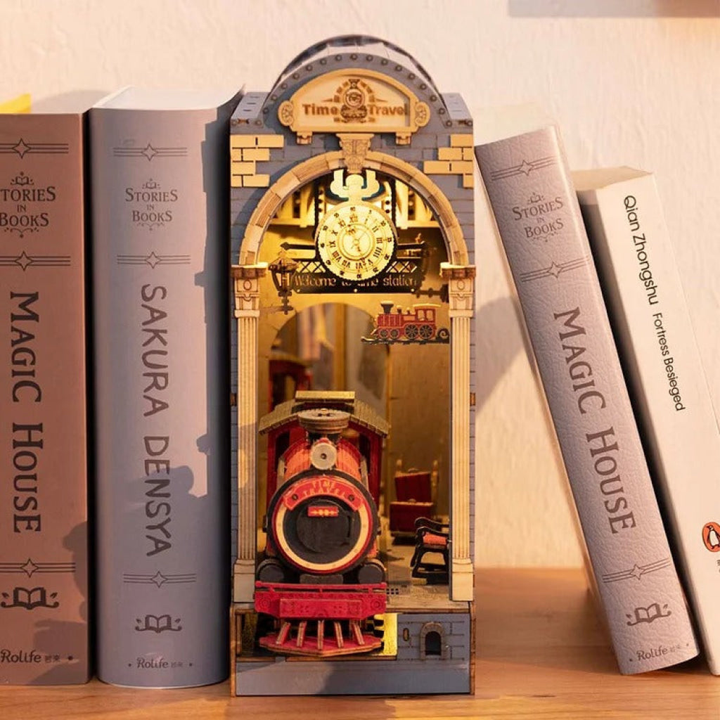 Robotime Rolife Time Travel Diy Book Nook Shelf Insert Tgb04 Dropship