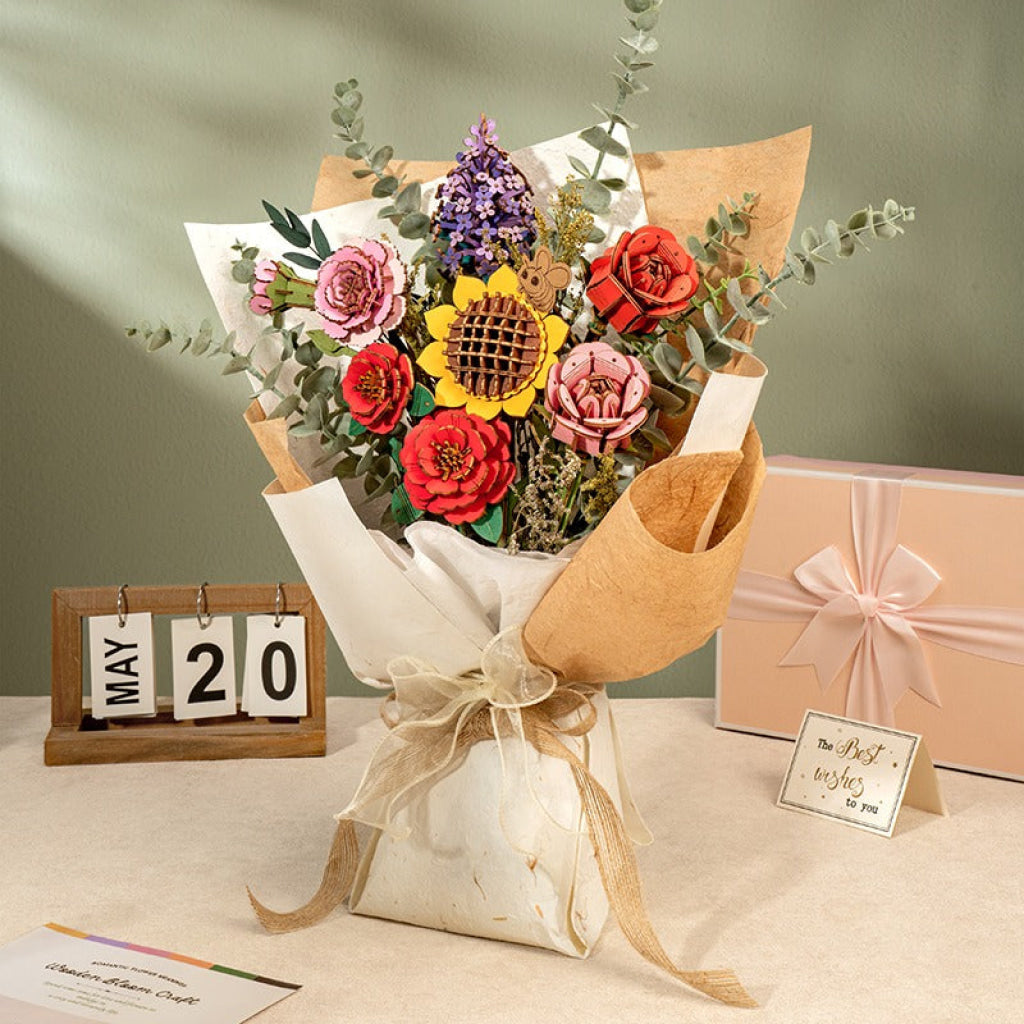 Robotime Rowood Pink Carnation Tw051 Dropship