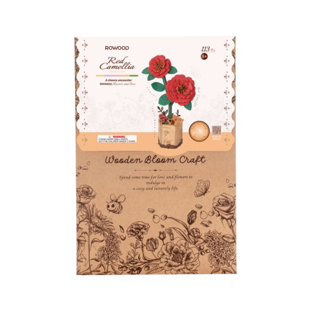 Robotime Rowood Red Camellia Tw031 Dropship