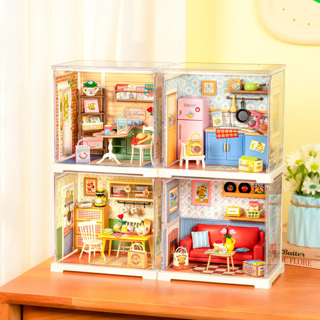 Rolife Floral Dining Room DIY Miniature House DWS06B - Dropship