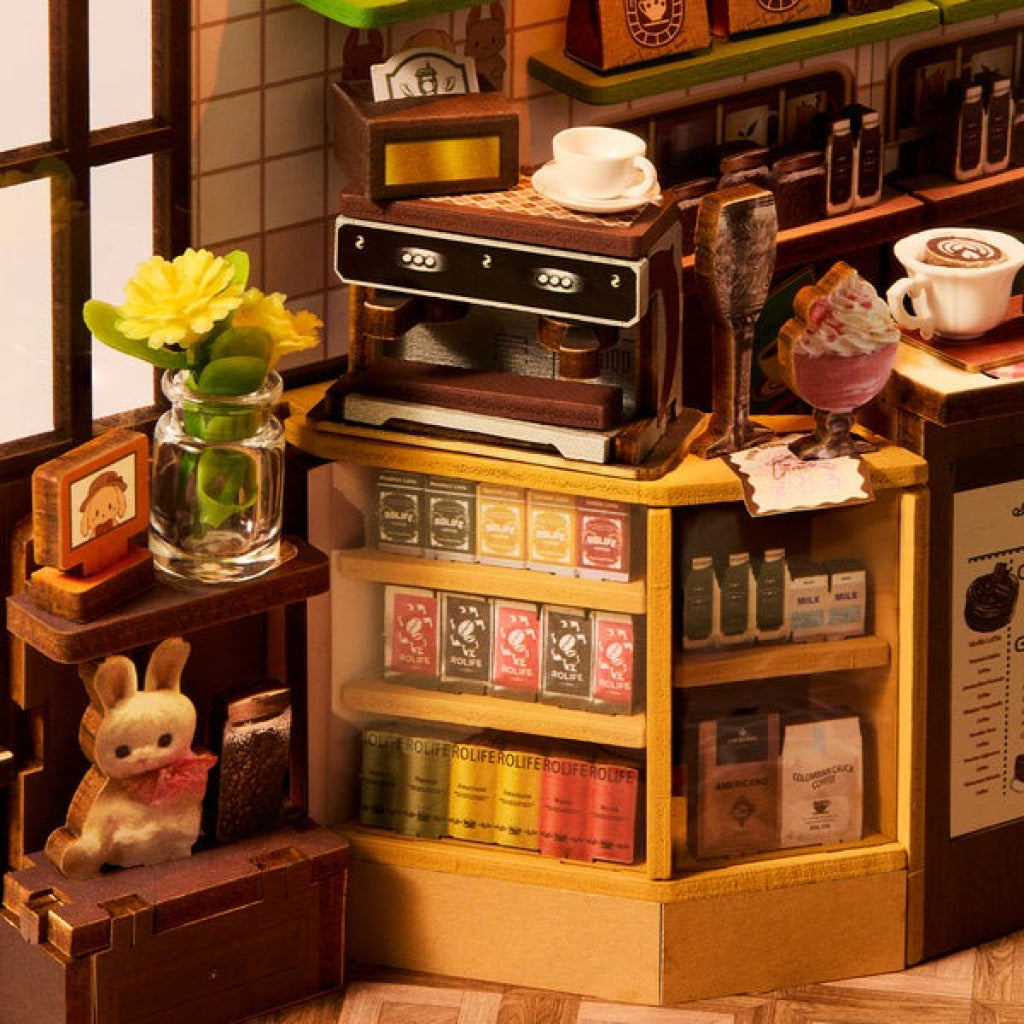 Rolife Holiday Cafe DIY Book Nook Shelf Insert TGB15 - Robotime