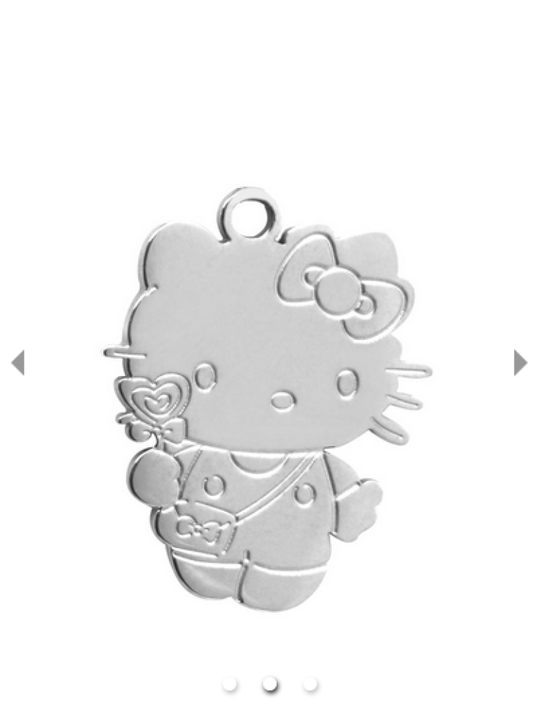 Sanrio Hello Kitty ’Go Shopping’ Red Cardholder With Silver-Plated Charm