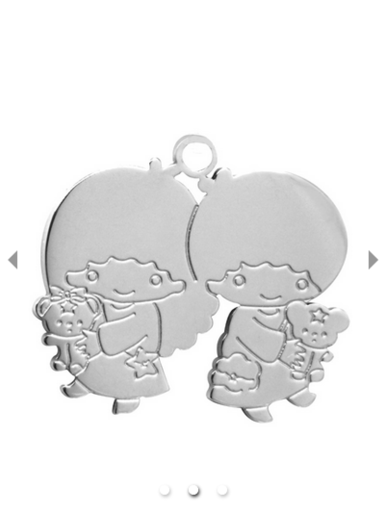 Sanrio Little Twin Stars ’Go Shopping’ Pink Cardholder With Silver-Plated Charm Hello Kitty