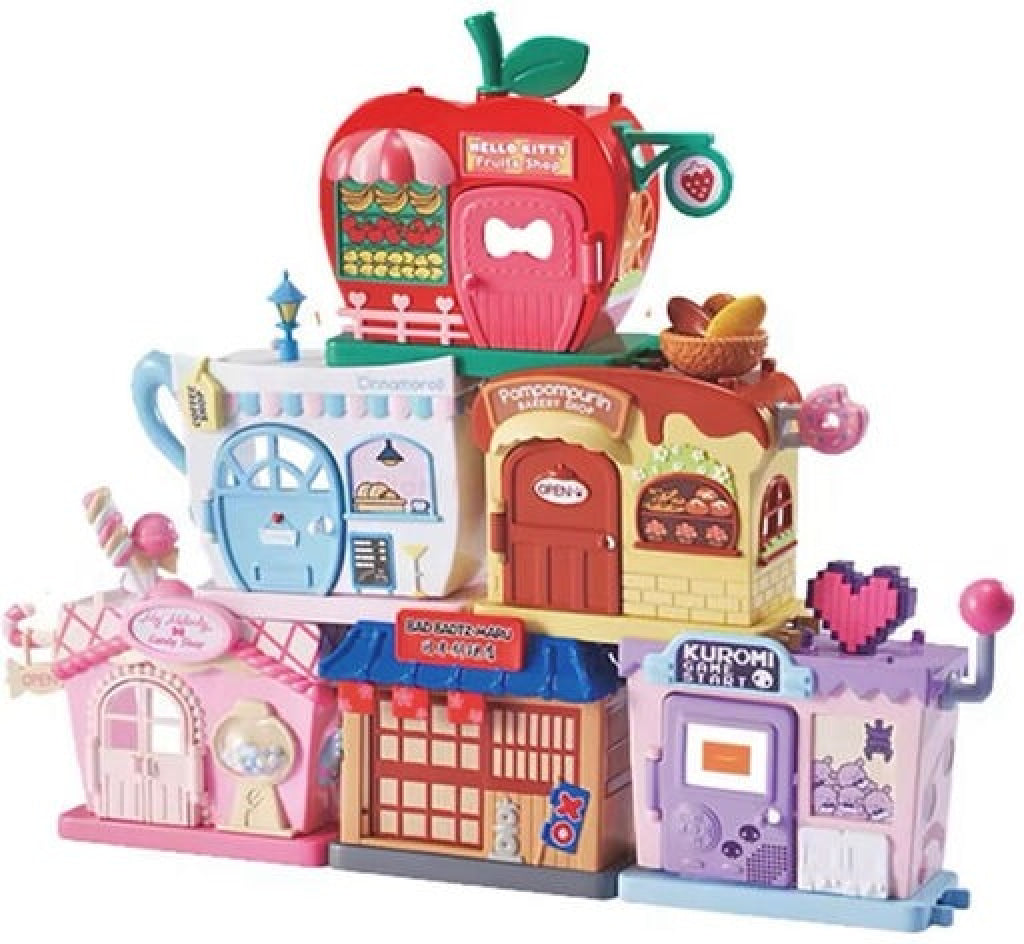 Sanrio Stacked Play House Streetscape Series - Pompompurin Hello Kitty