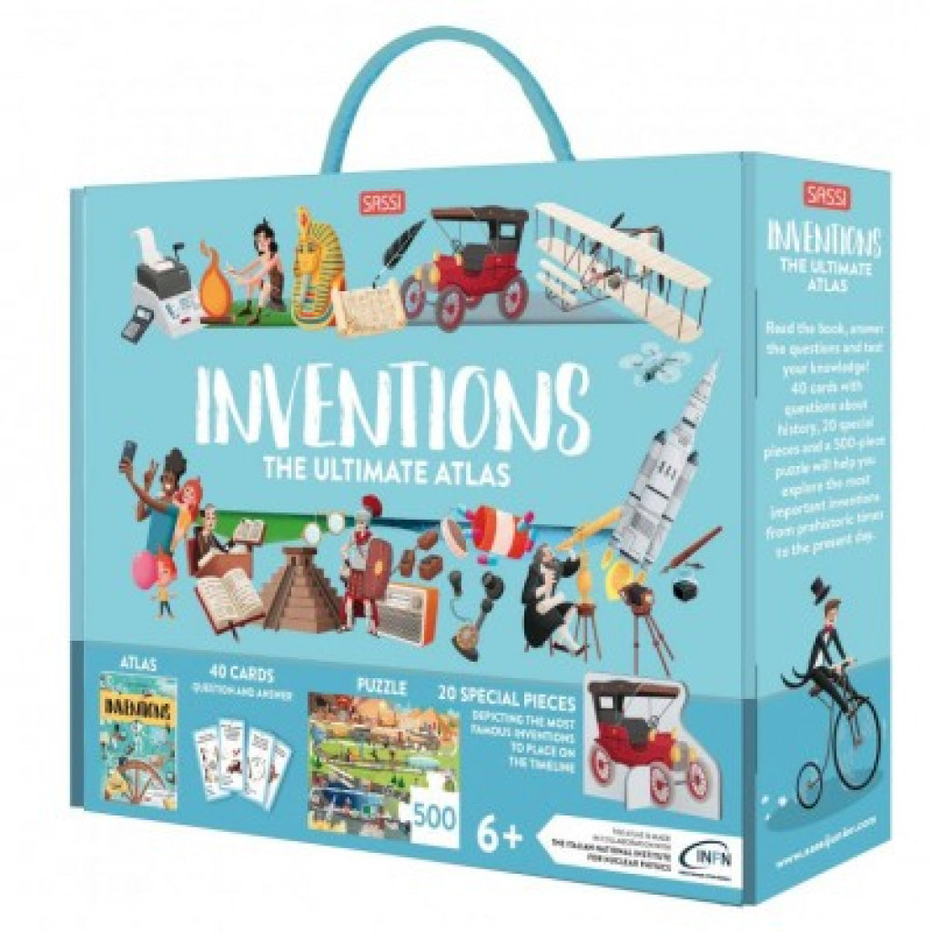 Sassi Mega Atlas: The Ultimate Atlas Puzzle Set: Inventions (500 Pieces) - SASSI