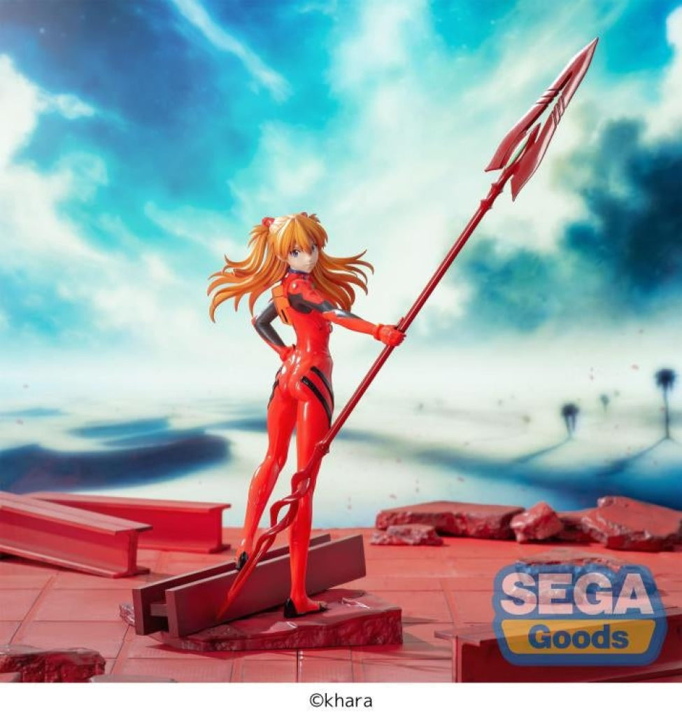 SEGA Luminasta Evangelion: Asuka Shikinami Langley x Spear of Cassius 3.0 + 1.0 Thrice Up Figure - Luminasta