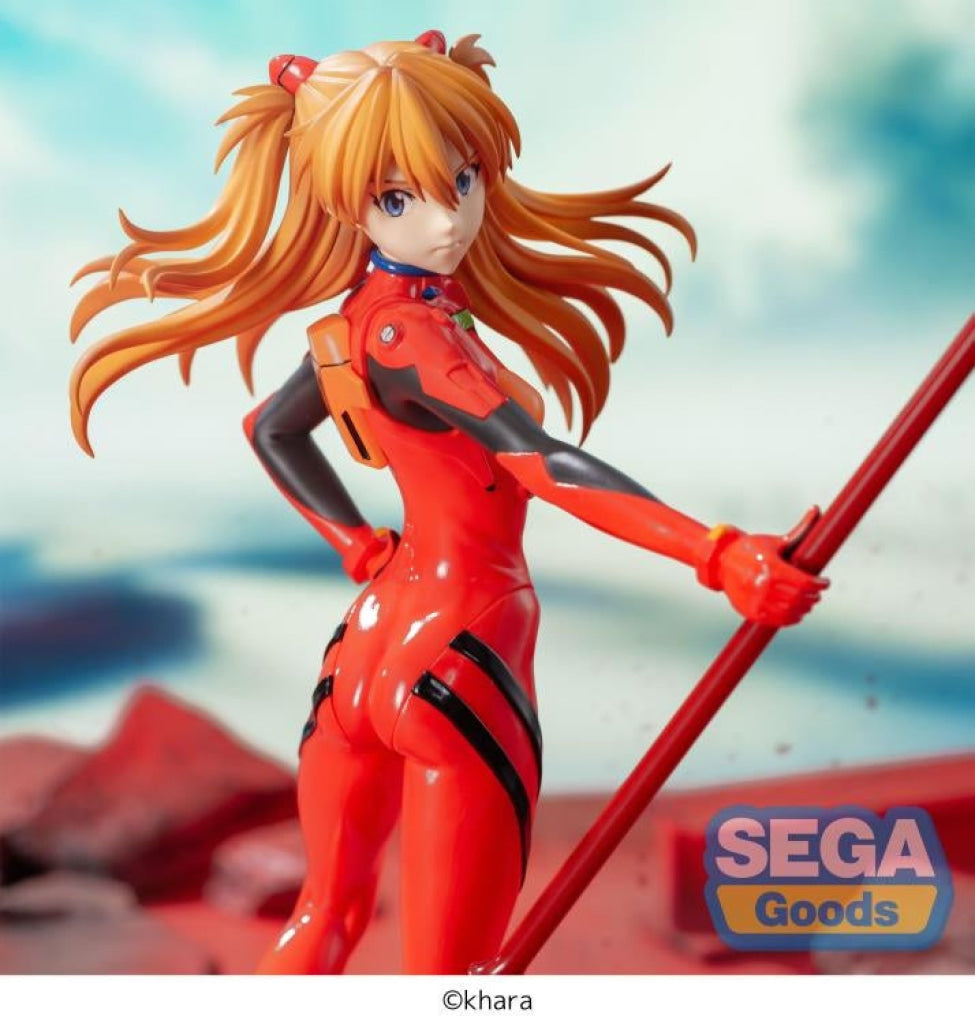 SEGA Luminasta Evangelion: Asuka Shikinami Langley x Spear of Cassius 3.0 + 1.0 Thrice Up Figure - Luminasta