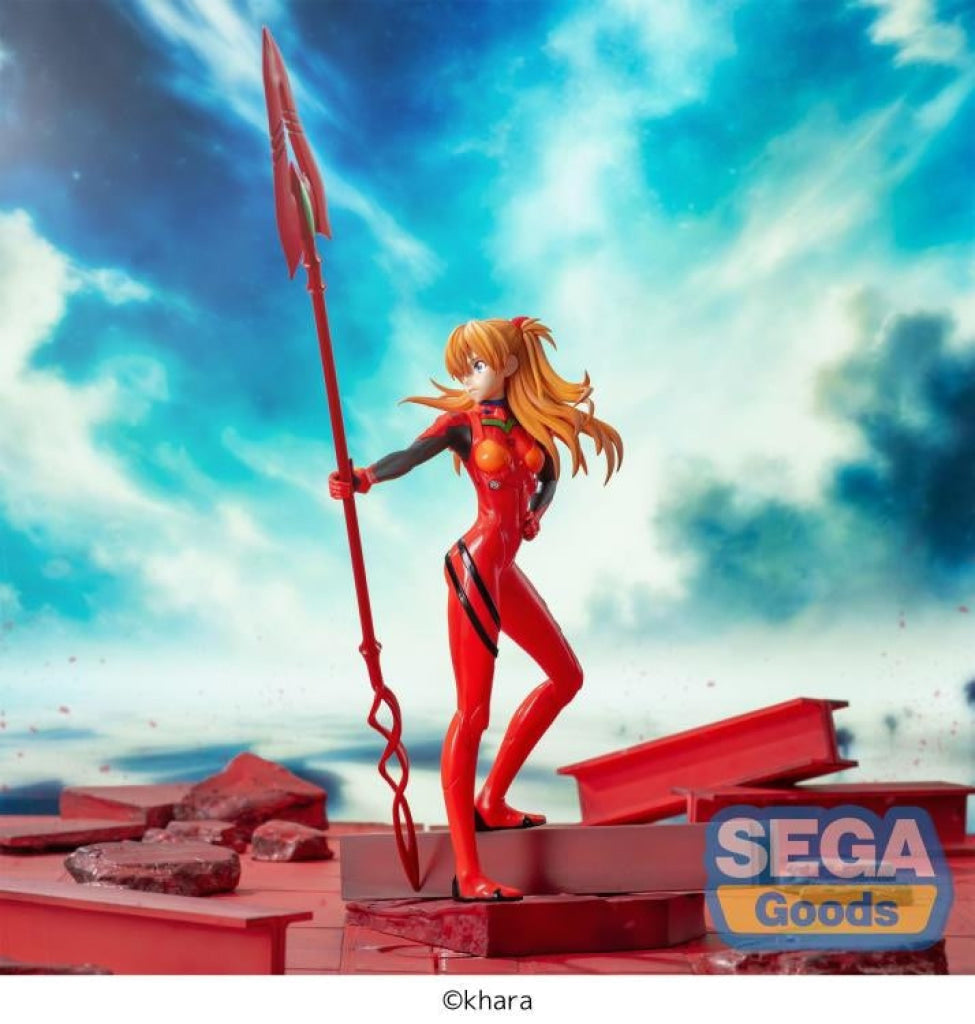 SEGA Luminasta Evangelion: Asuka Shikinami Langley x Spear of Cassius 3.0 + 1.0 Thrice Up Figure - Luminasta