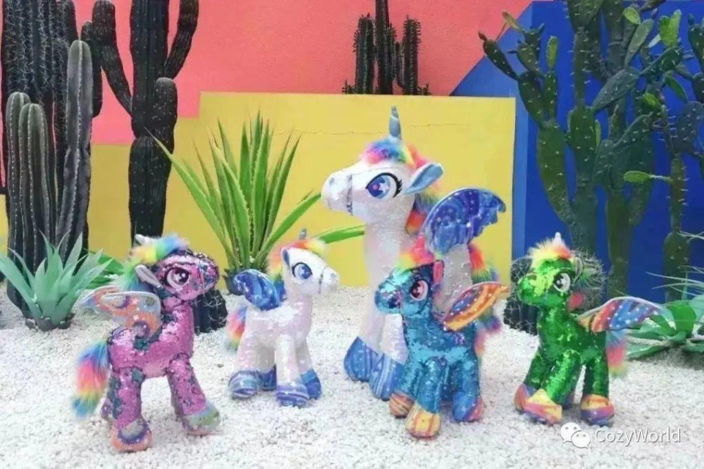 Sequin Standing Galatea Unicorn 60Cm Cozyworld