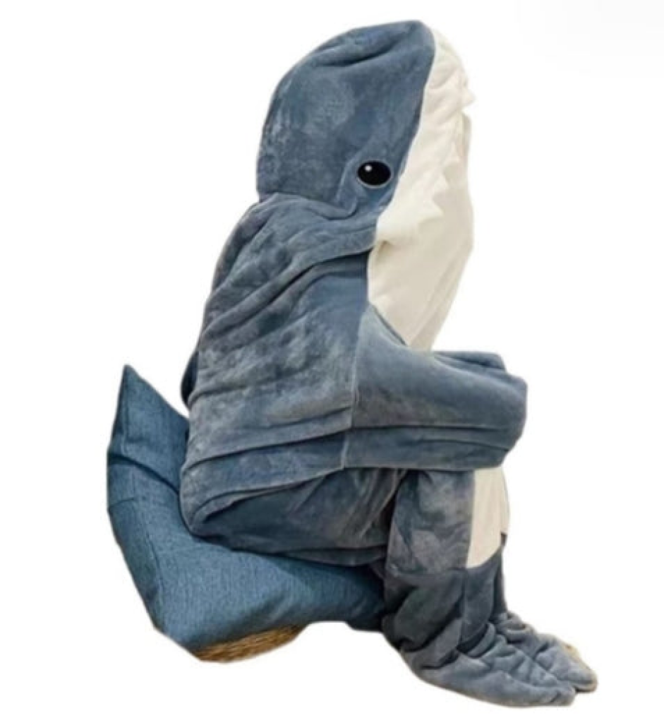 Shark Sleeping Bag Pajamas Blue-2 / S