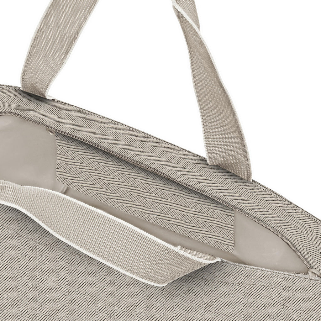 shopper M herringbone sand - Shopping Bag