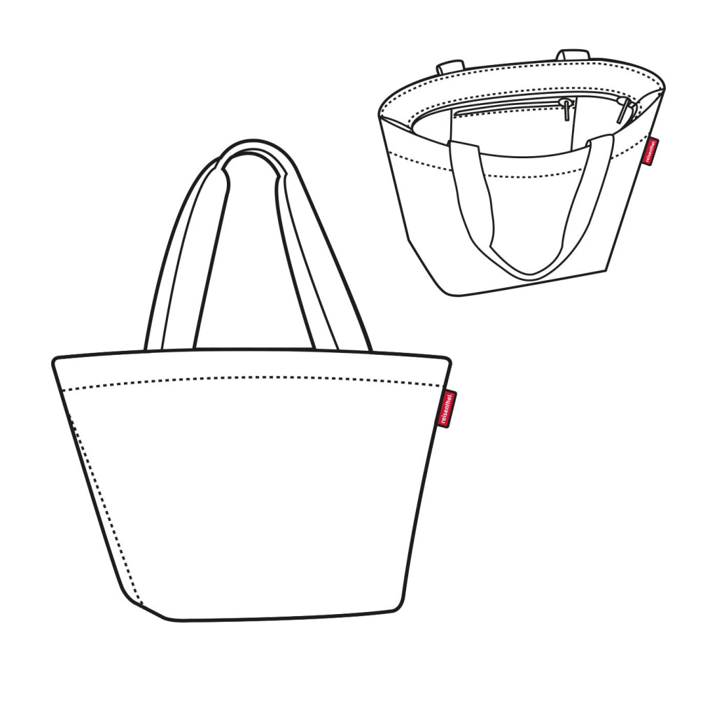shopper M twist maroon - Shopping Bag