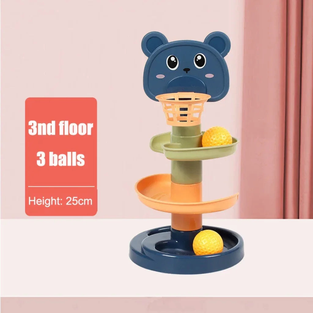 Sliding Rolling Balls Tower For Kids 3 Layers Balls