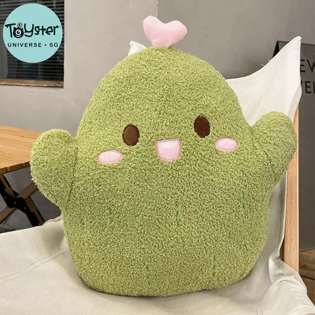 Soft Ghost Throw Pillow Plush Green Heart