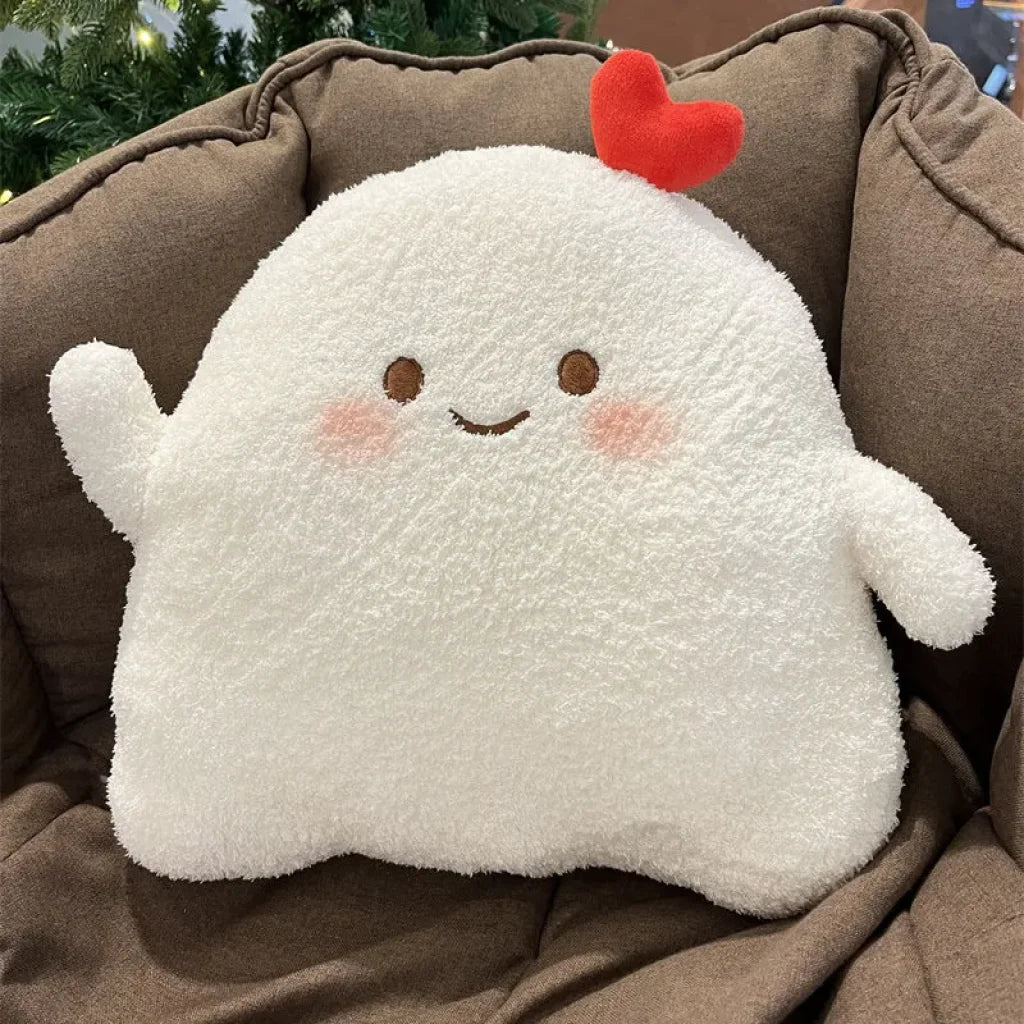 Soft Ghost Throw Pillow Plush Toy Angry