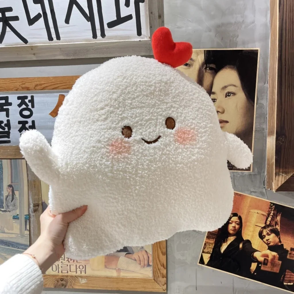Soft Ghost Throw Pillow Plush Toy Angry