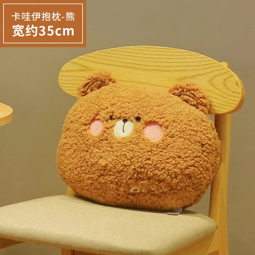 Soft Plush Animal Pillow Back Sofa Cushion Bear Pillow