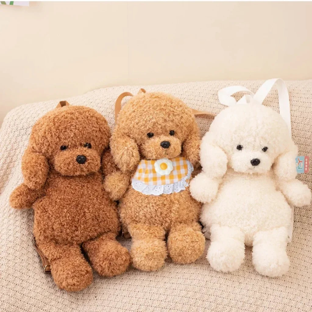 Soft Poodle Backpack Dark Brown