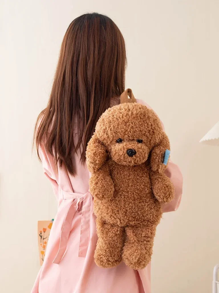 Soft Poodle Backpack Light Brown