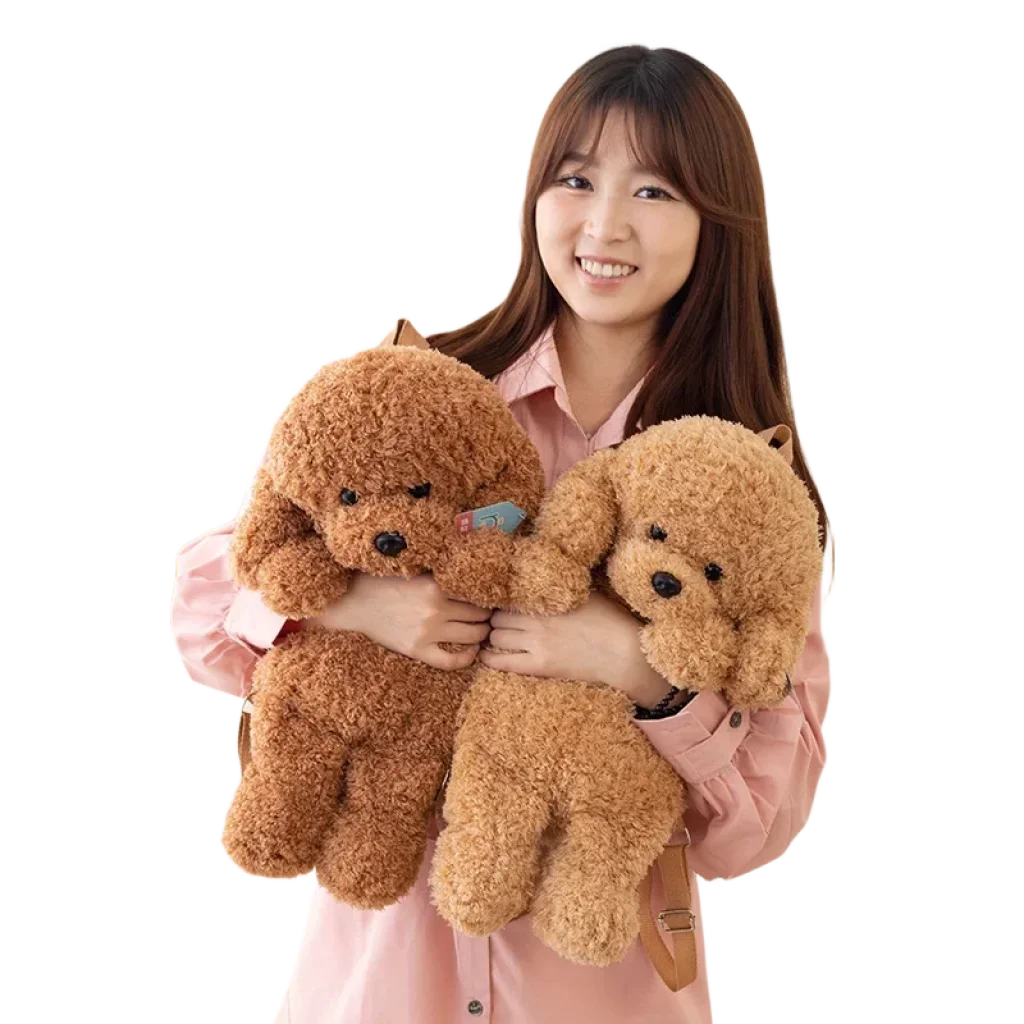 Soft Poodle Backpack White
