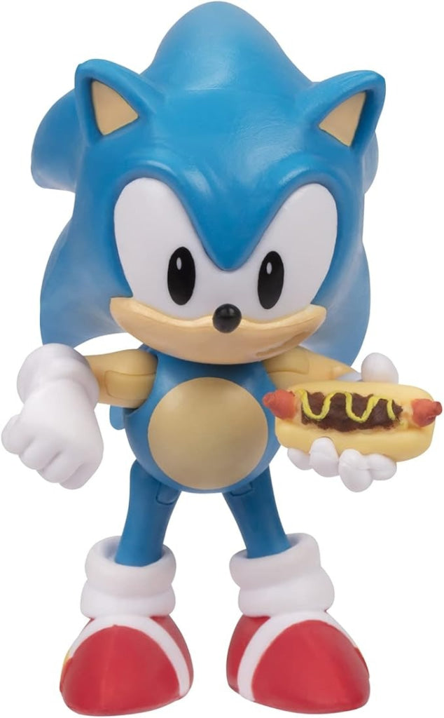 Sonic The Hedgehog Action Figure W19 2.5 Inch - Classic Sonic with Hot Dog - Sonic