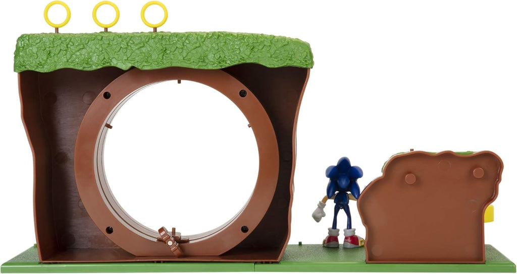 Sonic The Hedgehog Green Hill Zone Playset with 2.5’’ Sonic Action Figure - Sonic