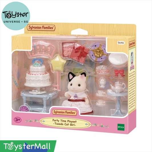 Sylvanian Families Party Time Playset -Tuxedo Cat Girl