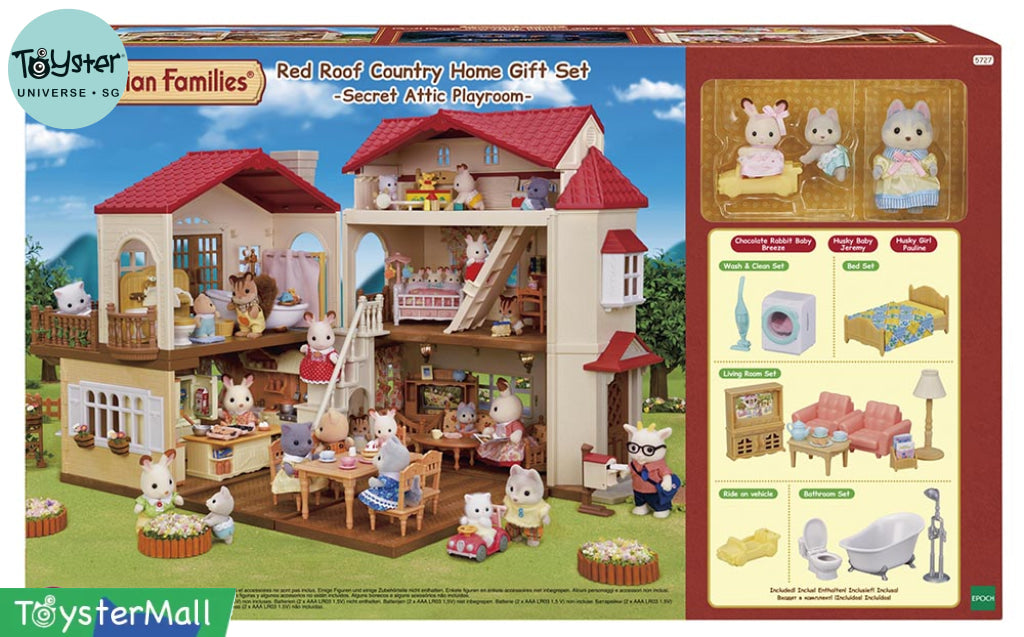 Sylvanian Families Red Roof Country Home Gift Set - Secret Attic Playroom