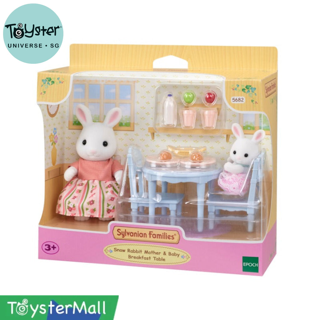 Sylvanian Families Snow Rabbit Mother & Baby Breakfast Table Sylvanian Families