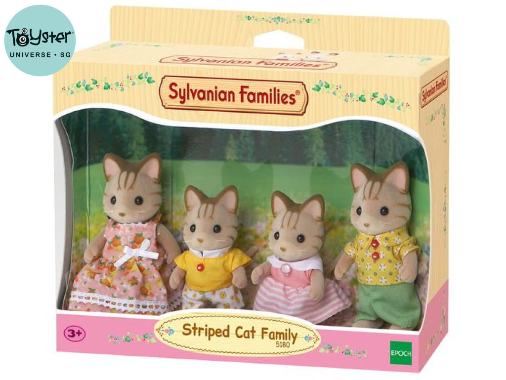 Sylvanian Families Striped Cat Family