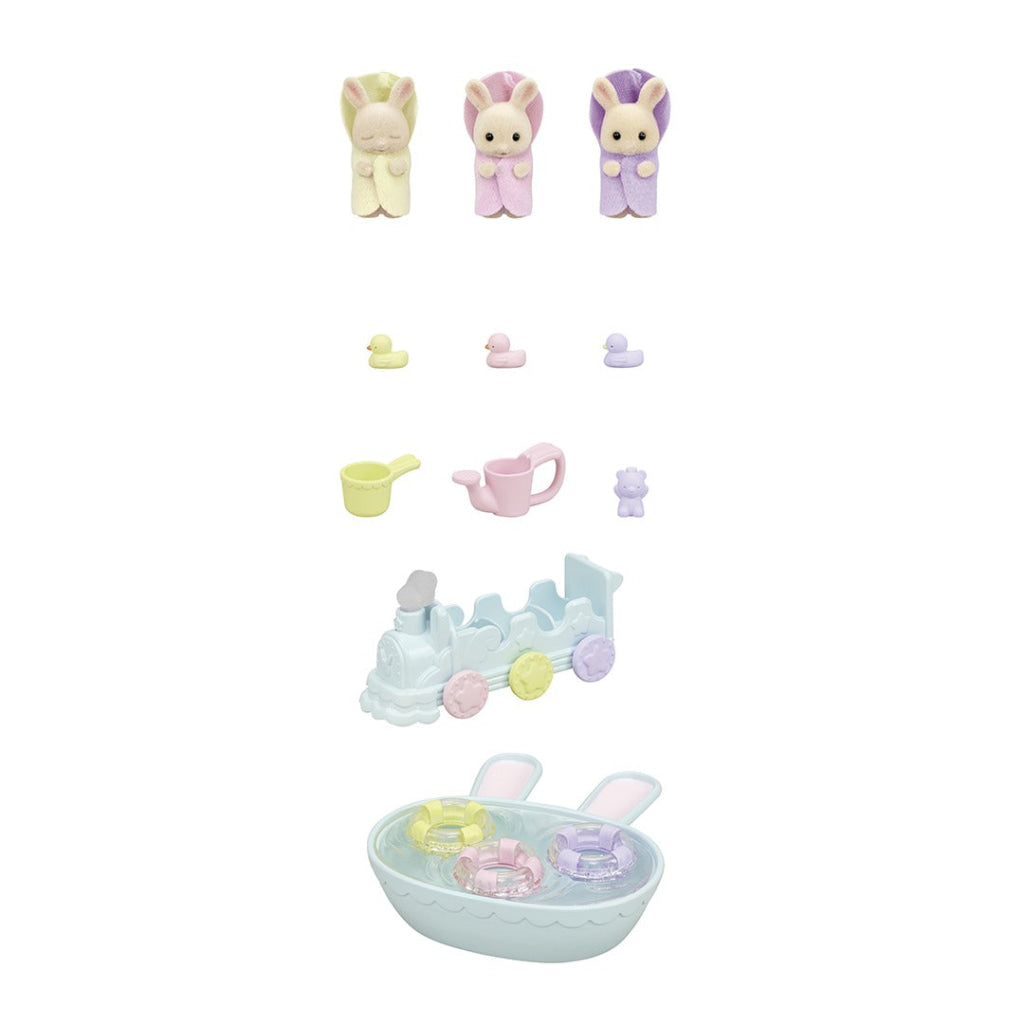 Sylvanian Families Triplets Baby Bath Time Set