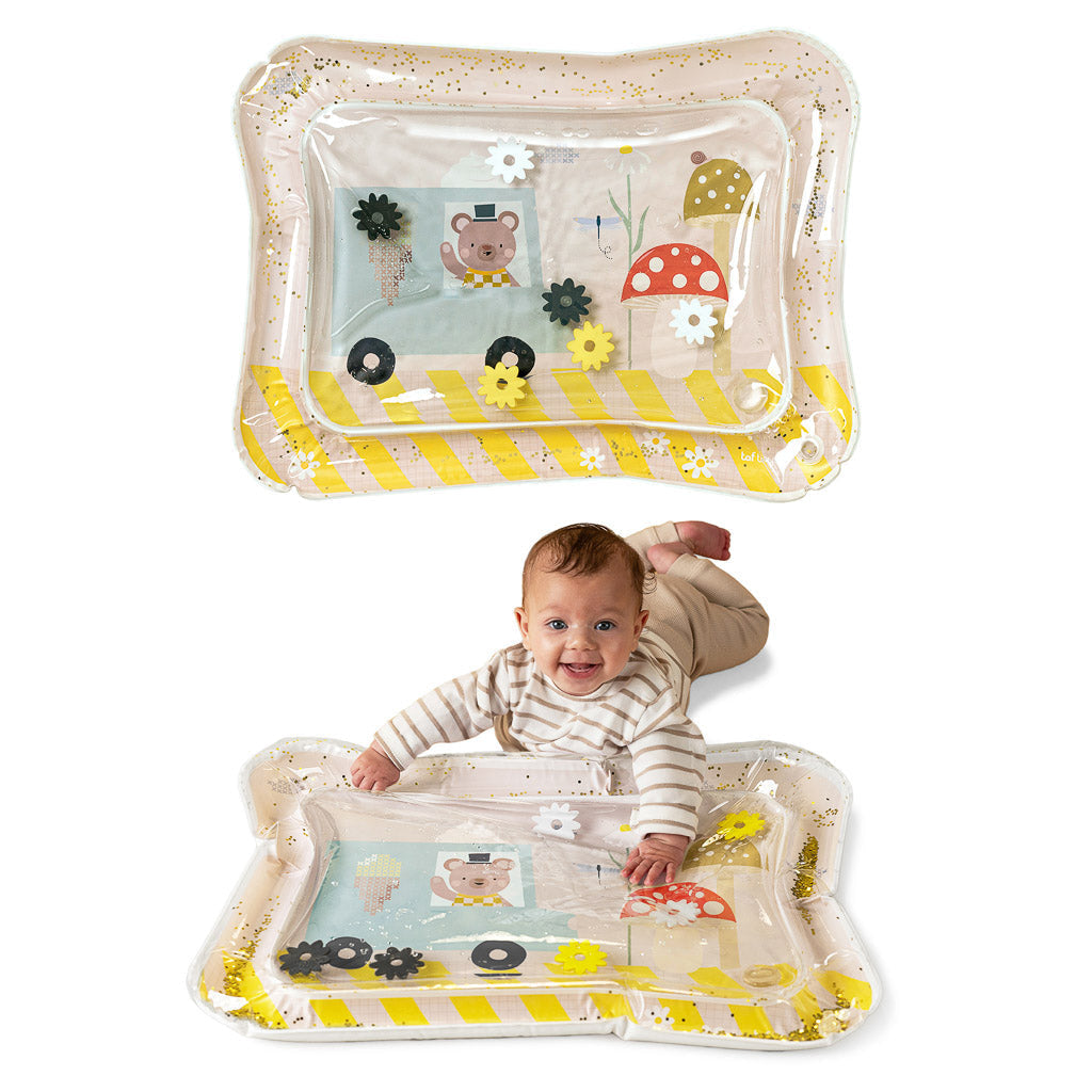 Taf Toys Baby Tummy Time Water Play Mat - Ice cream Bear - Easier Development