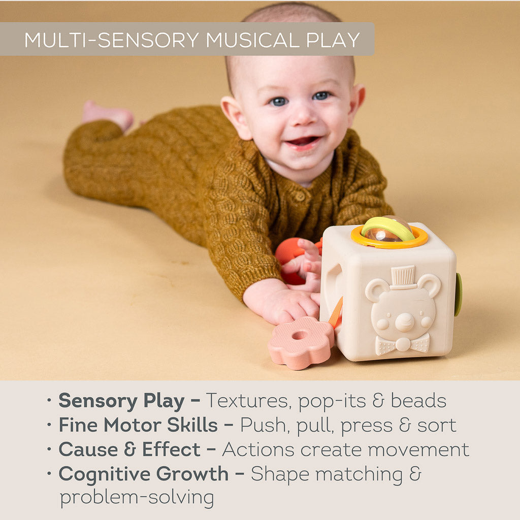 Taf Toys Peek & Play Cube – Baby Sensory & Motor Skills Toy - Easier Development
