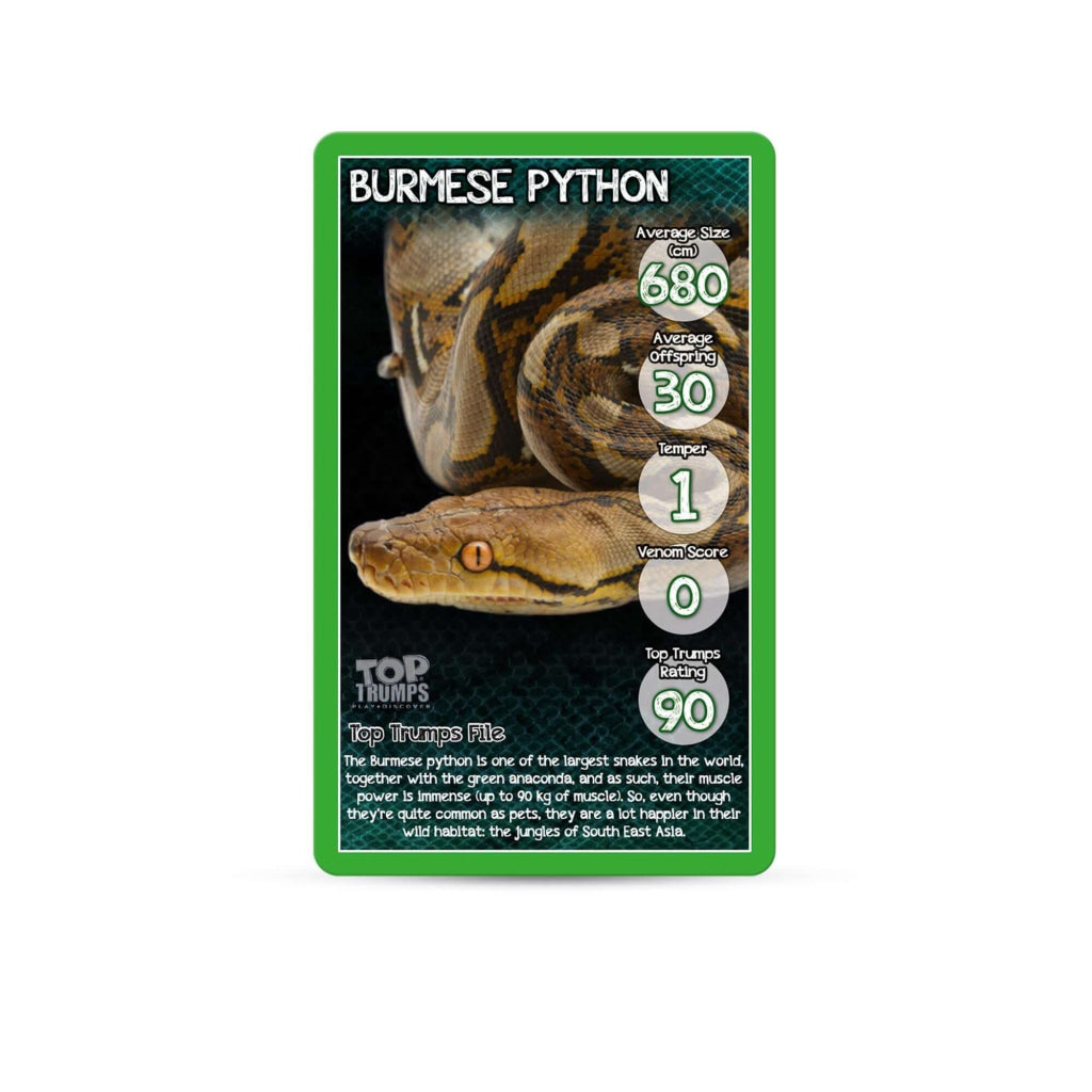 Top Trumps Snakes Card Game