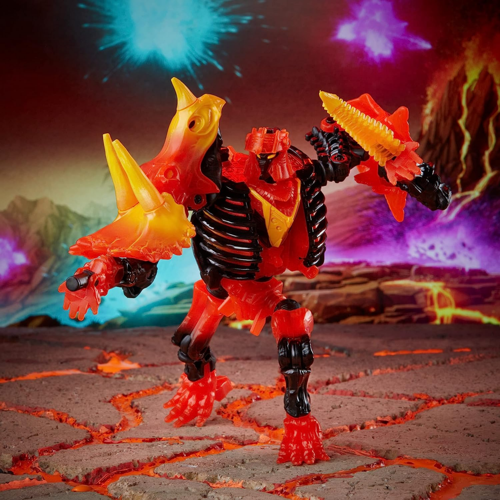 Transformers Generations War For Cybertron Deluxe Wfc-K39 Tricranius Beast Power Fire Blasts